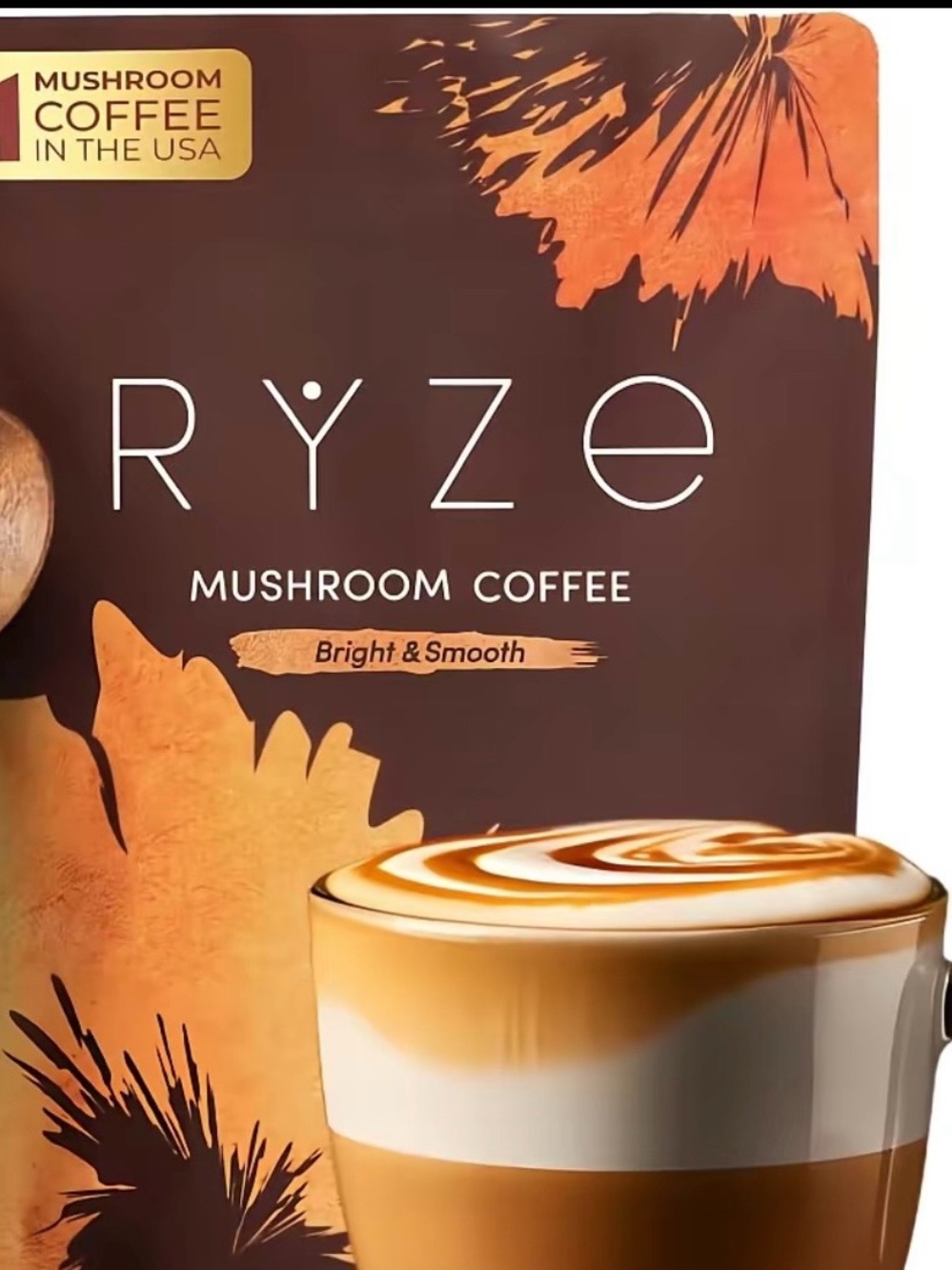 Mushroom Coffee Bright & Smooth - Brown